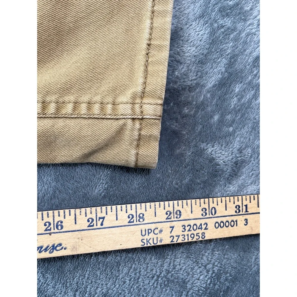 Levis 513 Slim Straight Pants Mens 34x30 Tan Khaki Cotton Blend Trousers